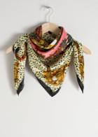 Other Stories Leopard Print Scarf - Black