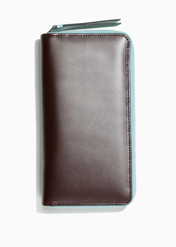 Other Stories Large Leather Zip Wallet - Red