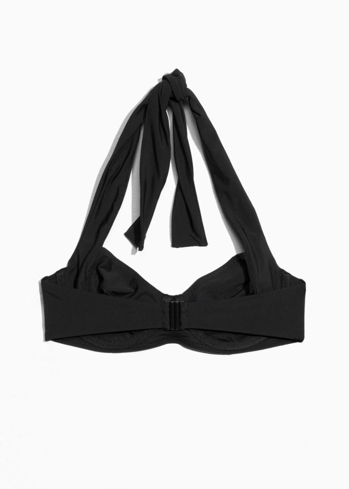 Other Stories Halterneck Wire Bikini - Black