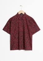 Other Stories Oversized Abstract Leo Shirt - Red