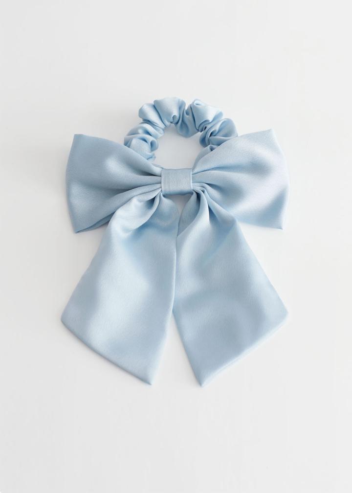 Other Stories Bow Hair Scrunchie - Blue