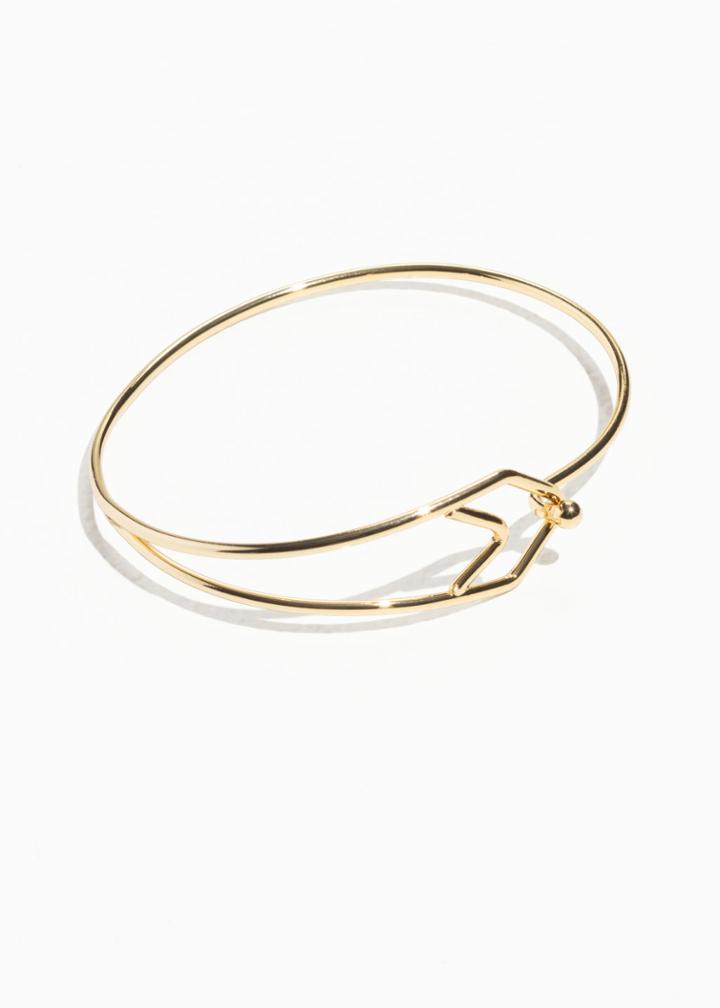 Other Stories Double Arrow Cuff - Gold