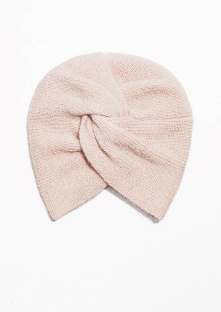 Other Stories Twist Beanie In Mohair Blend