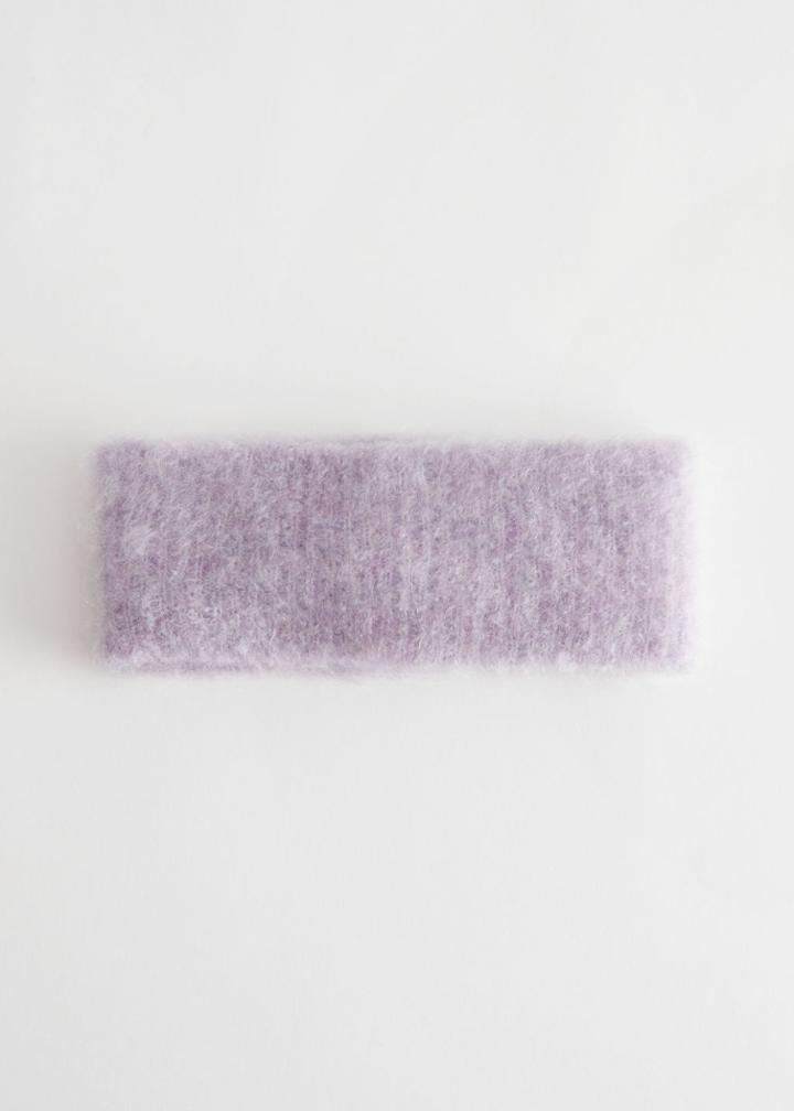Other Stories Mohair Blend Headband - Purple