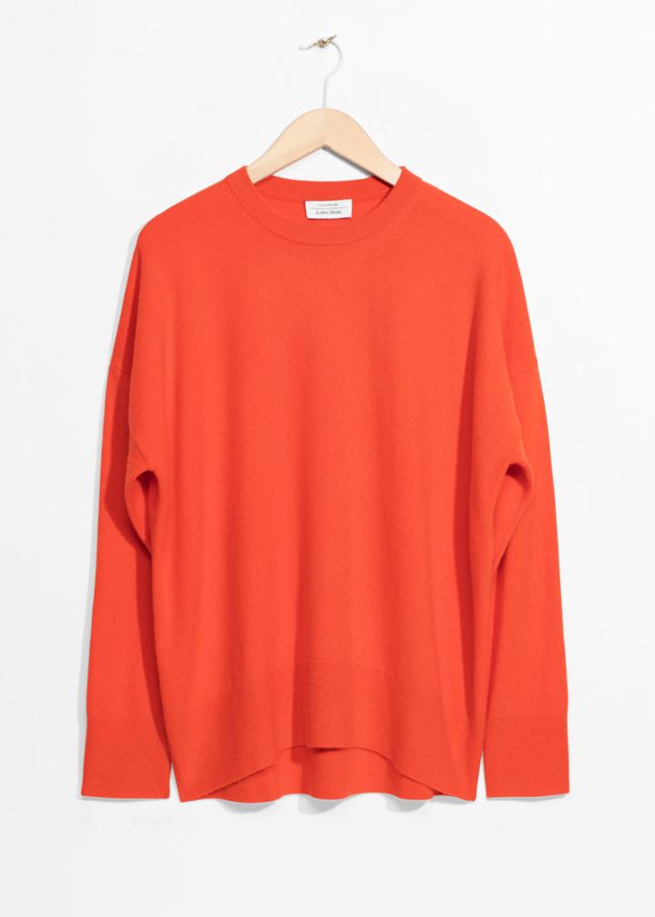 Other Stories Cashmere Sweater - Orange