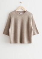 Other Stories Boxy Alpaca T-shirt - Brown