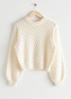 Other Stories Textured Wool Knit Jumper - White