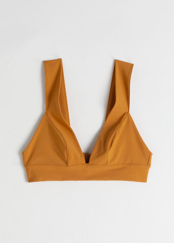 Other Stories V-cut Bikini Top - Yellow