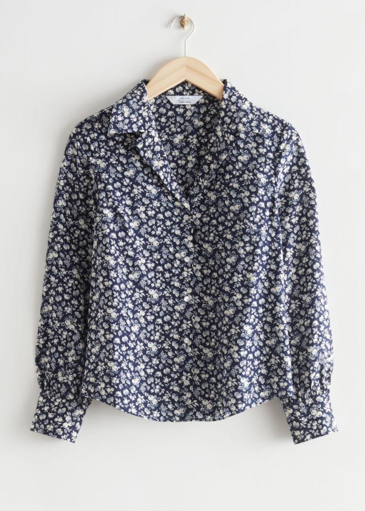 Other Stories Silk Blend Blouse - Beige