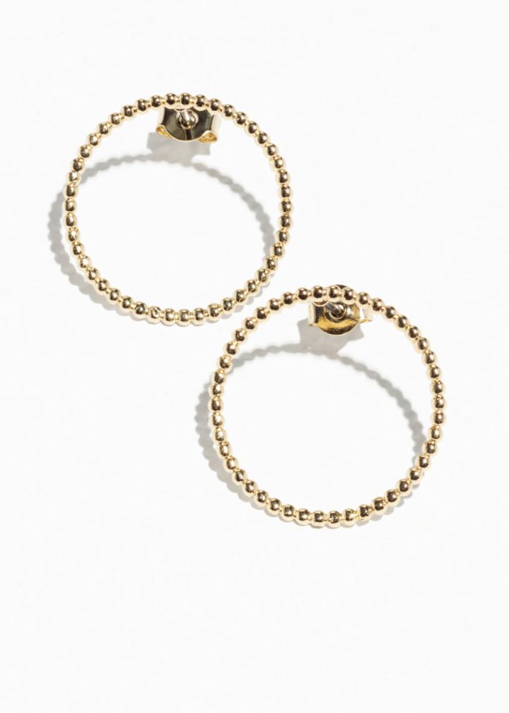 Other Stories Circle Stud Hoop Earrings - Gold