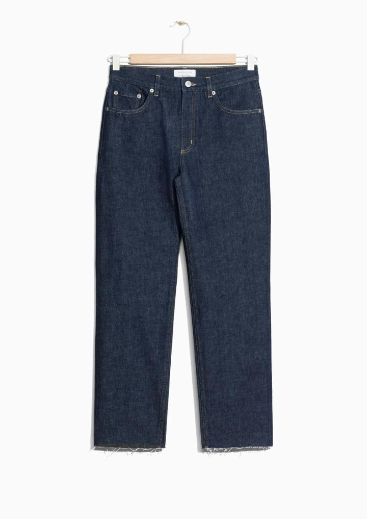 Other Stories Relaxed-fit Raw Edge Jeans