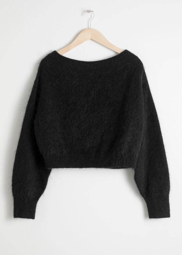 Other Stories Off Shoulder Sweater - Black