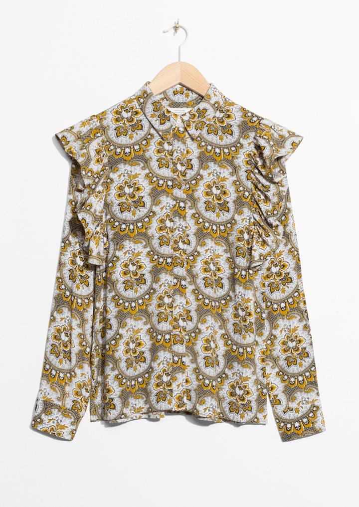Other Stories Frill Shoulder Blouse