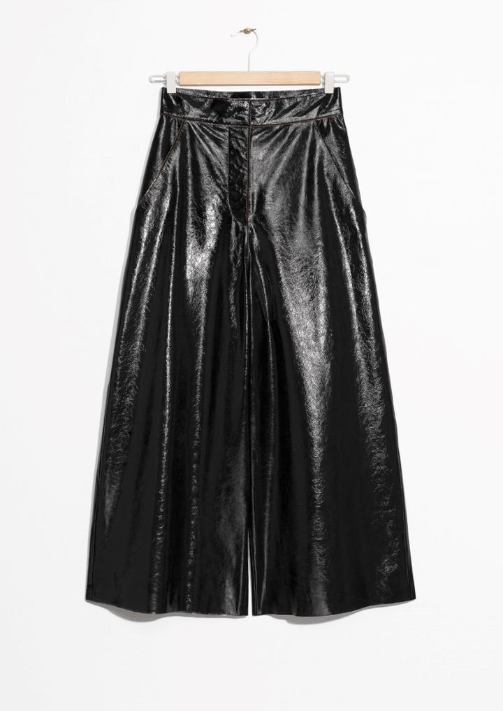 Other Stories Patent Leather Culottes