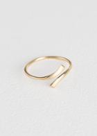 Other Stories Open Square Edge Ring - Gold
