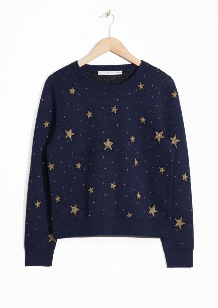 Other Stories Night Sky Jacquard Sweater