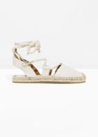 Other Stories Leather Rope Espadrilles - White