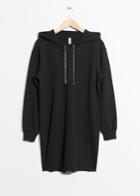 Other Stories Hoodie Sweater Dress - Black