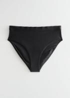 Other Stories Textured Bikini Bottoms - Black