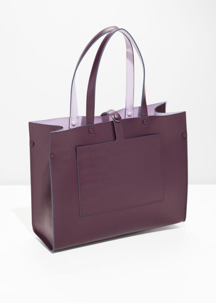 Other Stories Duo Toned Tote Bag - Red