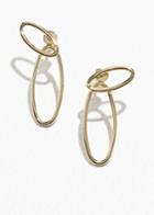 Other Stories Oval Ring Dangle Earrings - Gold