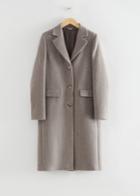 Other Stories Relaxed Fit Wool Coat - Rust