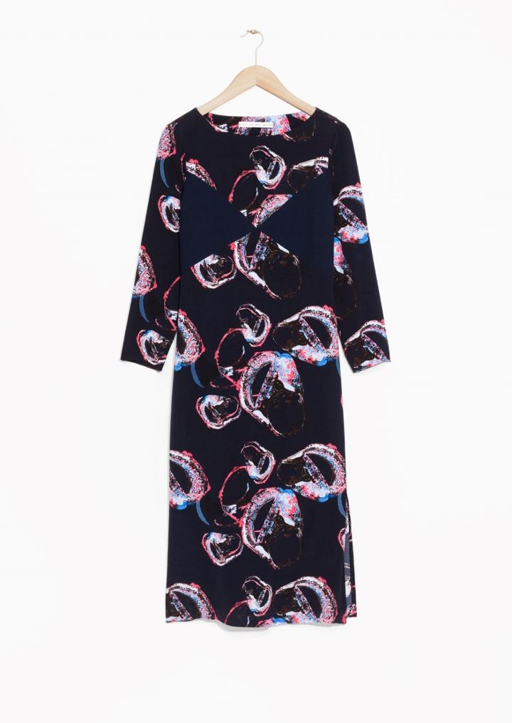 Other Stories Agate Print Midi Dress