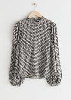 Other Stories Printed Blouse - Black