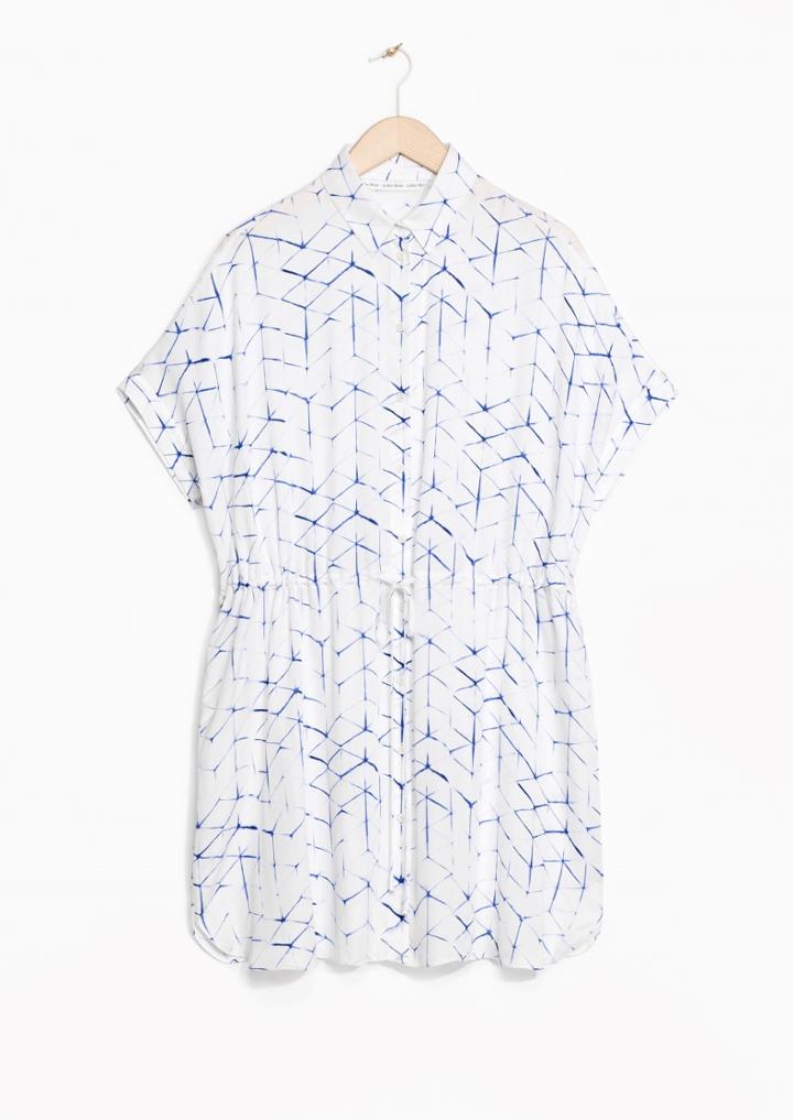 Other Stories Diamond Print Dress