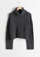 Other Stories Wool Blend Turtleneck Sweater - Grey