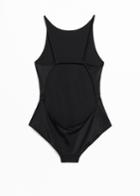 Other Stories Open Back Swimsuit - Black