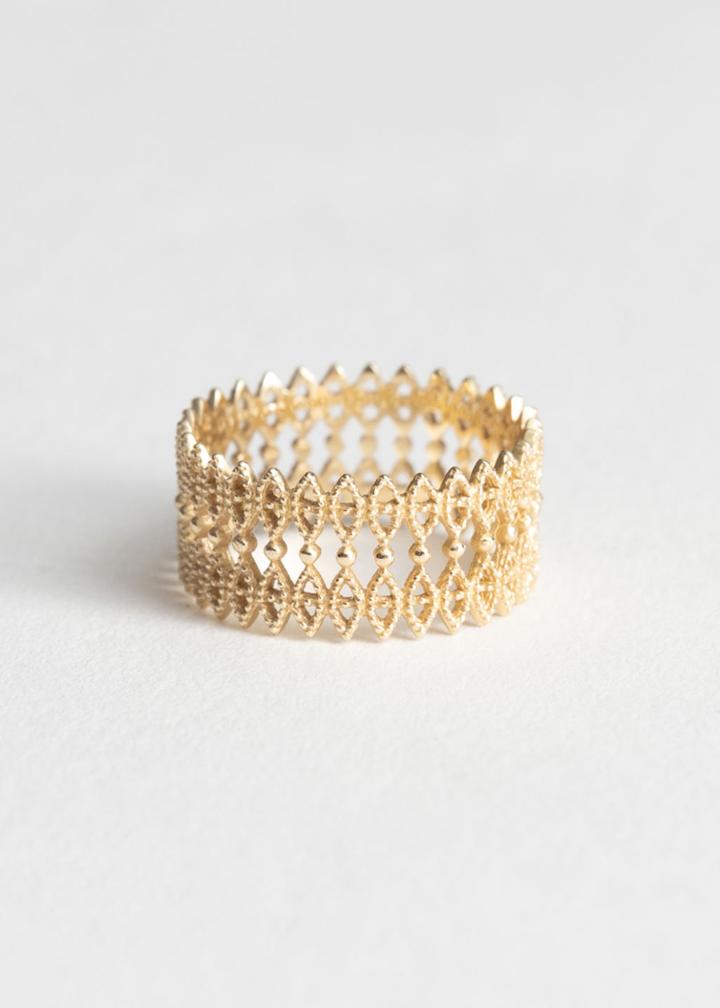Other Stories Sculptural Geometric Ring - Gold