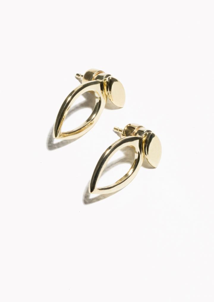 Other Stories Gold-plated Sterling Silver Leafy Earrings