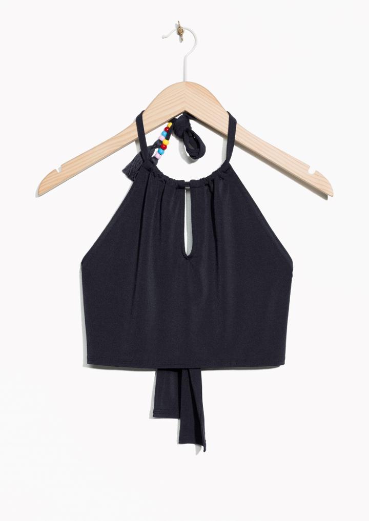 Other Stories Bead Crop Top