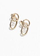 Other Stories Duo Ring Earrings - Gold