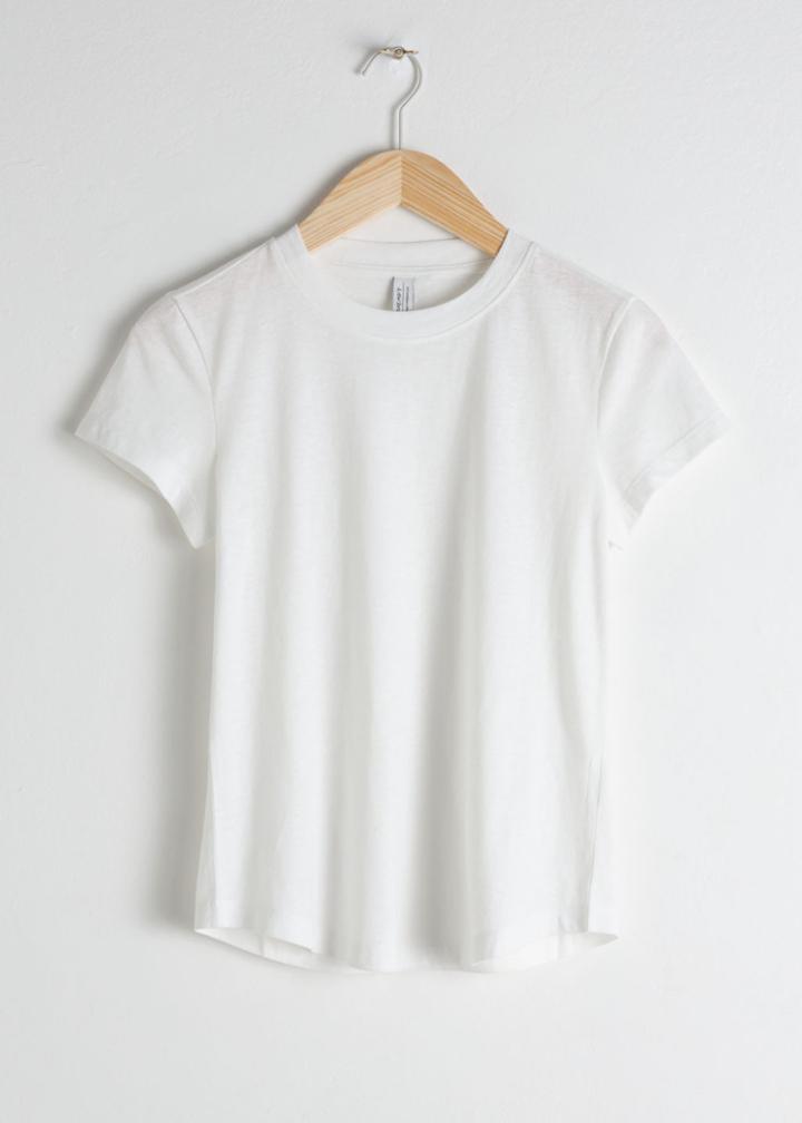 Other Stories Cotton Blend Tee - White