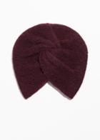 Other Stories Twist Beanie In Mohair Blend - Red