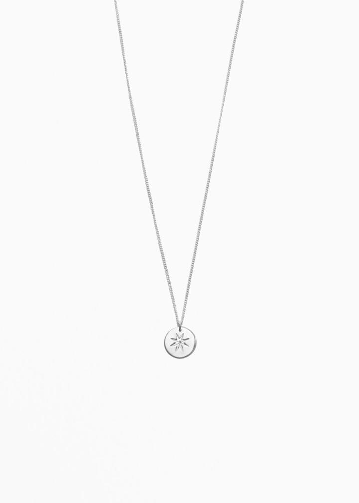 Other Stories Star Charm Necklace - Silver