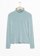 Other Stories Long Sleeve Turtleneck - Turquoise
