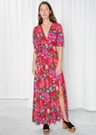 Other Stories Floral Printed Dress - Red
