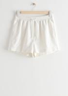 Other Stories Relaxed Drawcord Shorts - White