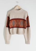 Other Stories Wool Blend Fairisle Sweater - Brown