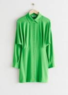 Other Stories Shirt Mini Dress - Green