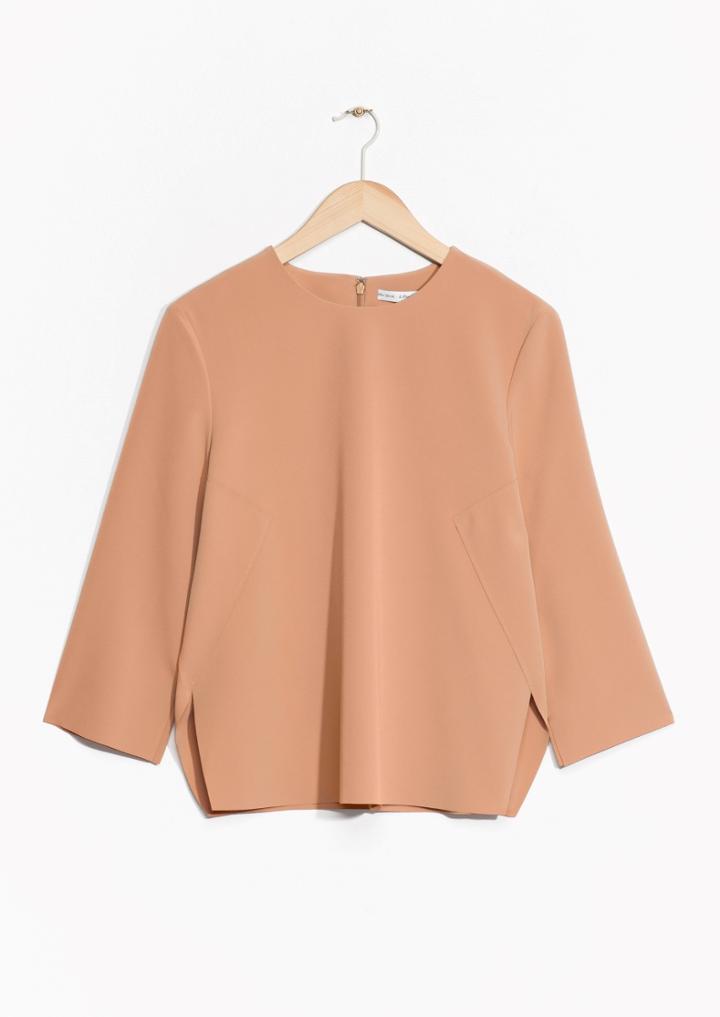 Other Stories Diagonal Split Detail Blouse