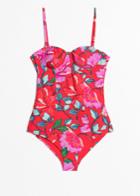 Other Stories Floral Print Swimsuit - Red