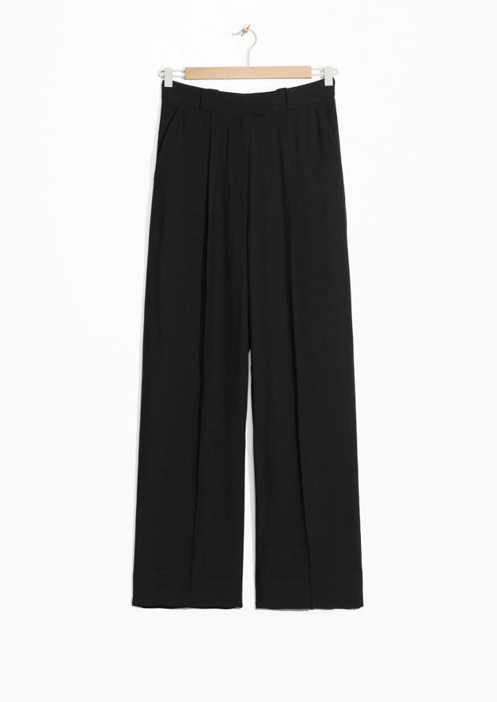 Other Stories Creased Wide-leg Trousers