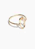 Other Stories Crystal Ring - Gold