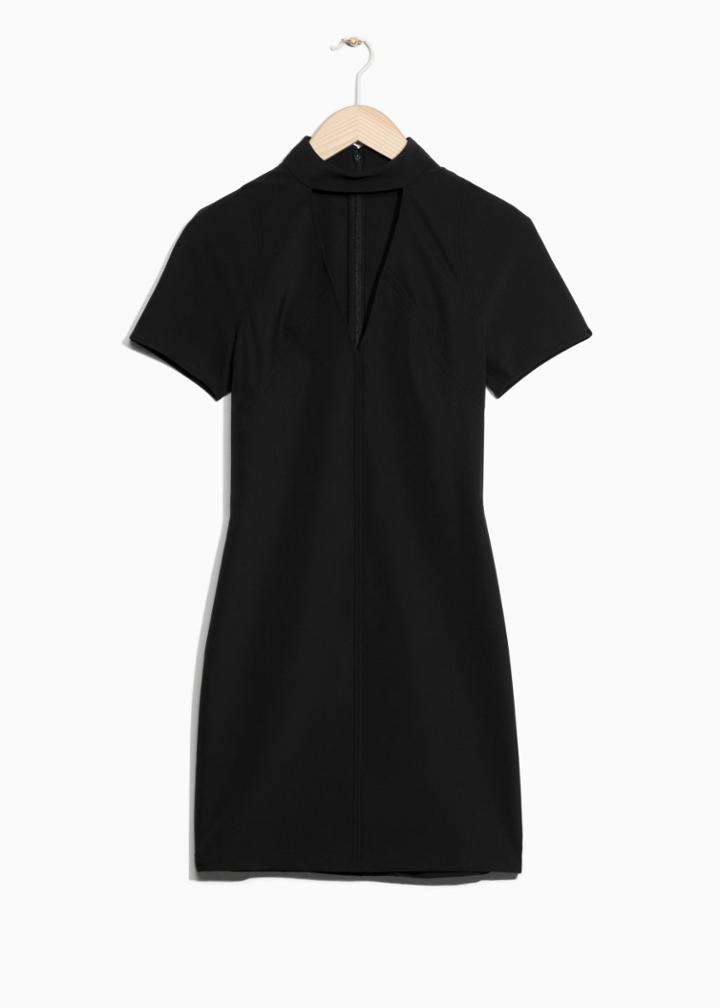 Other Stories Scuba Dress - Black