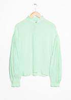 Other Stories Sheer Pleated Blouse - Green