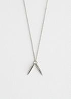 Other Stories Duo Bar Charm Necklace - Silver